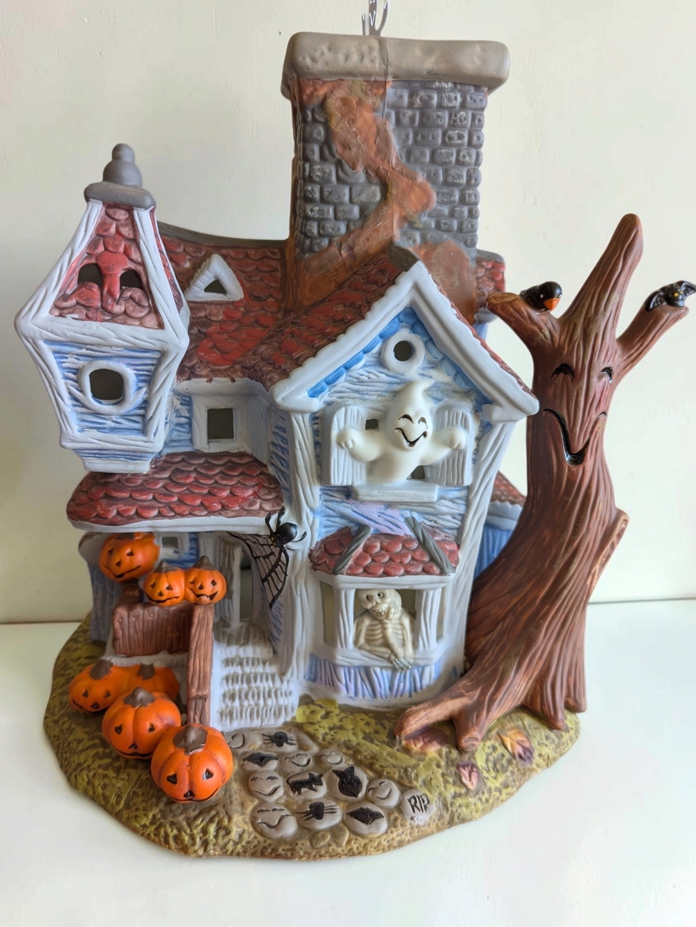 PartyLite Ghostly Tealight House Halloween Haunted Manor Vintage P7862 Unused